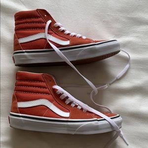 Vans Bold Orange and White Sneakers